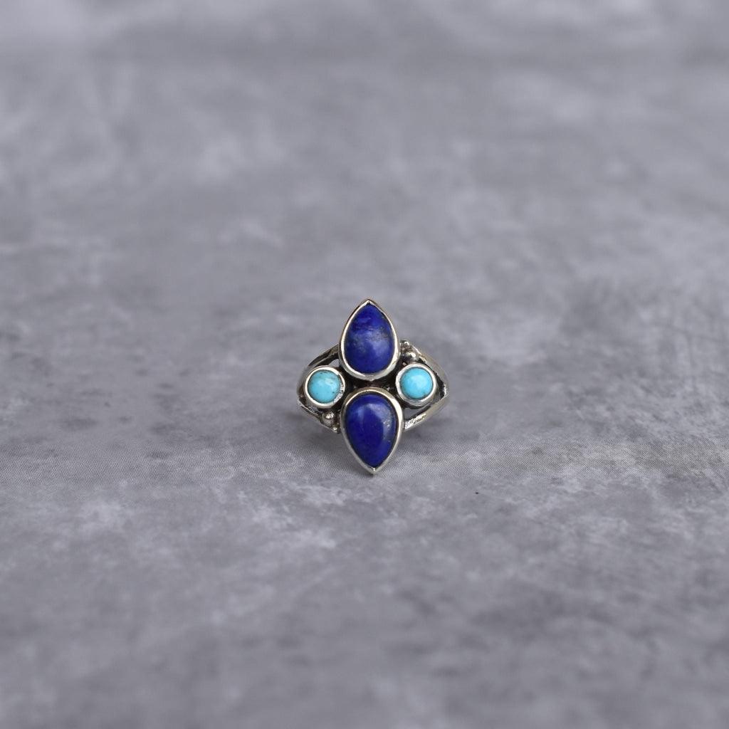 Boho Blend - Lapis & Turquoise Ring -
