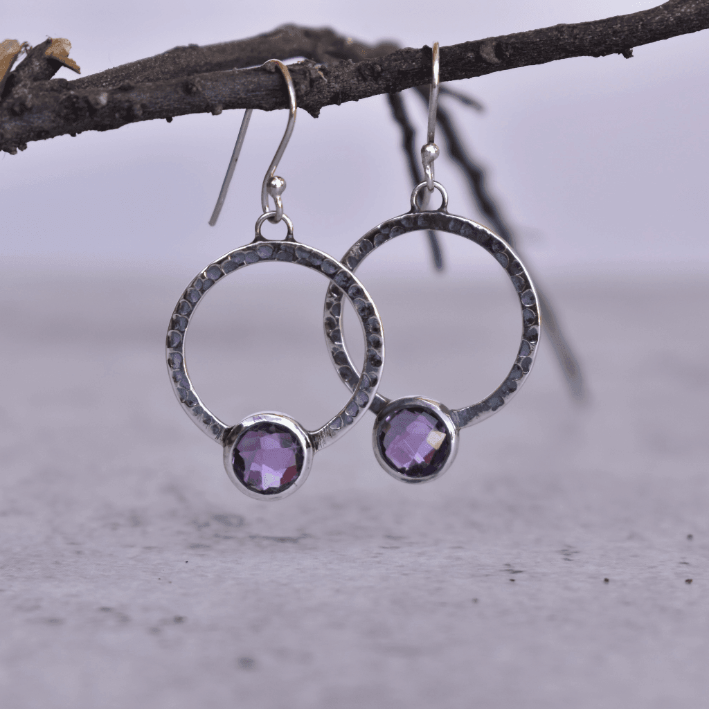 Boho Chic Flair - Amethyst Earrings -