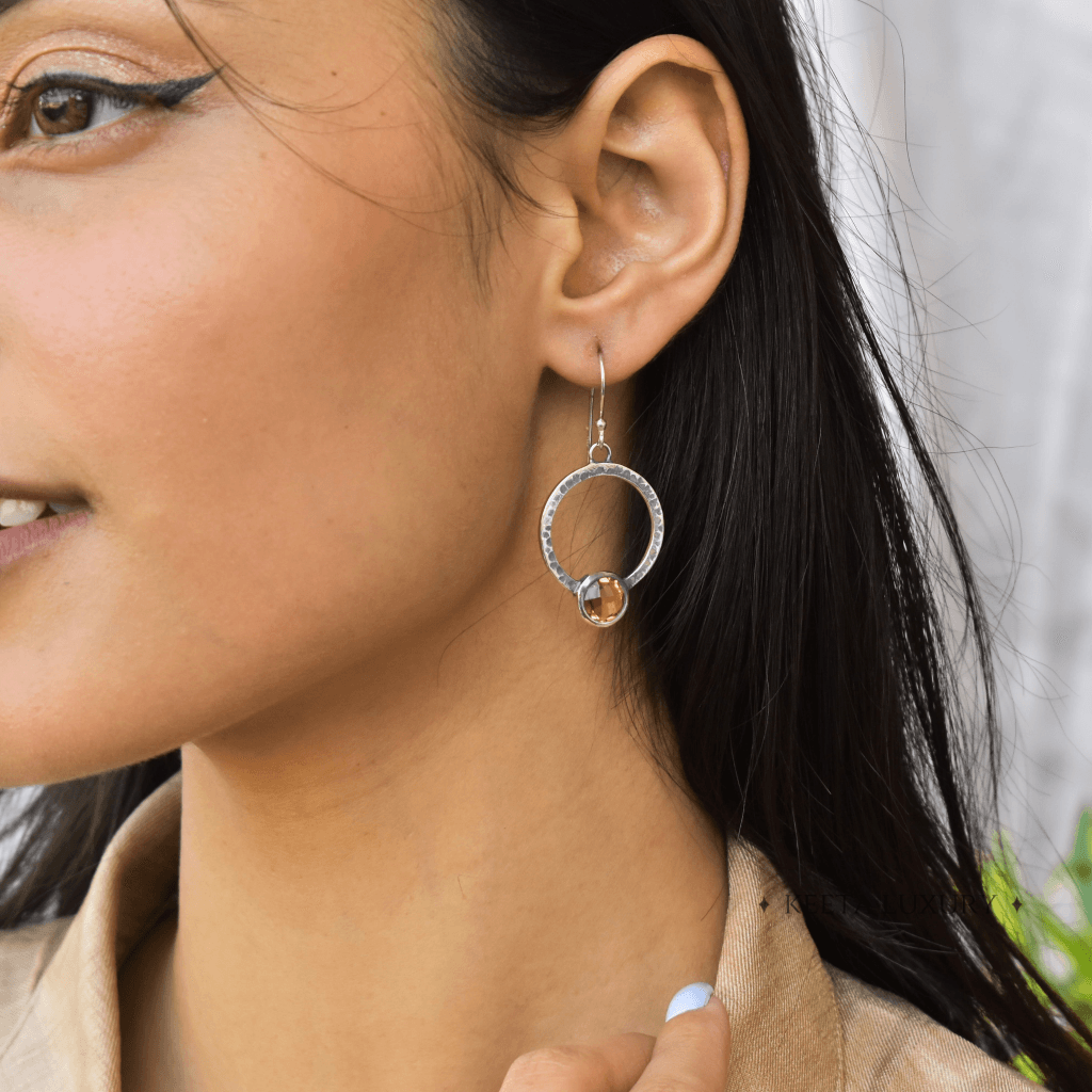 Boho Chic Flair - Citrine Earrings -