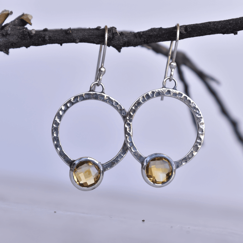 Boho Chic Flair - Citrine Earrings -