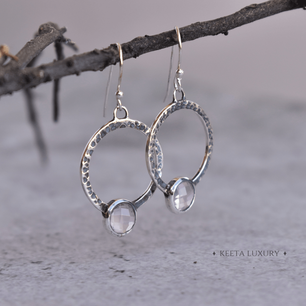 Boho Chic Flair - Rose Quartz Earrings -