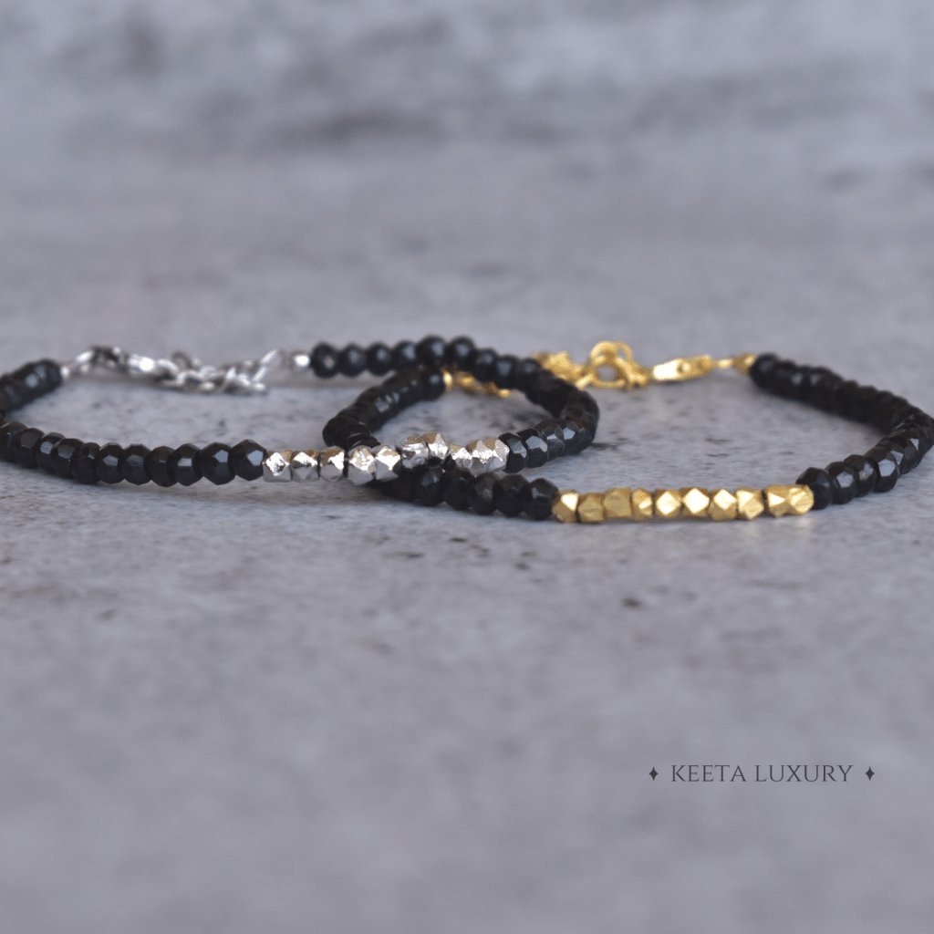 Calming Delicacy - Black Onyx Bracelets -