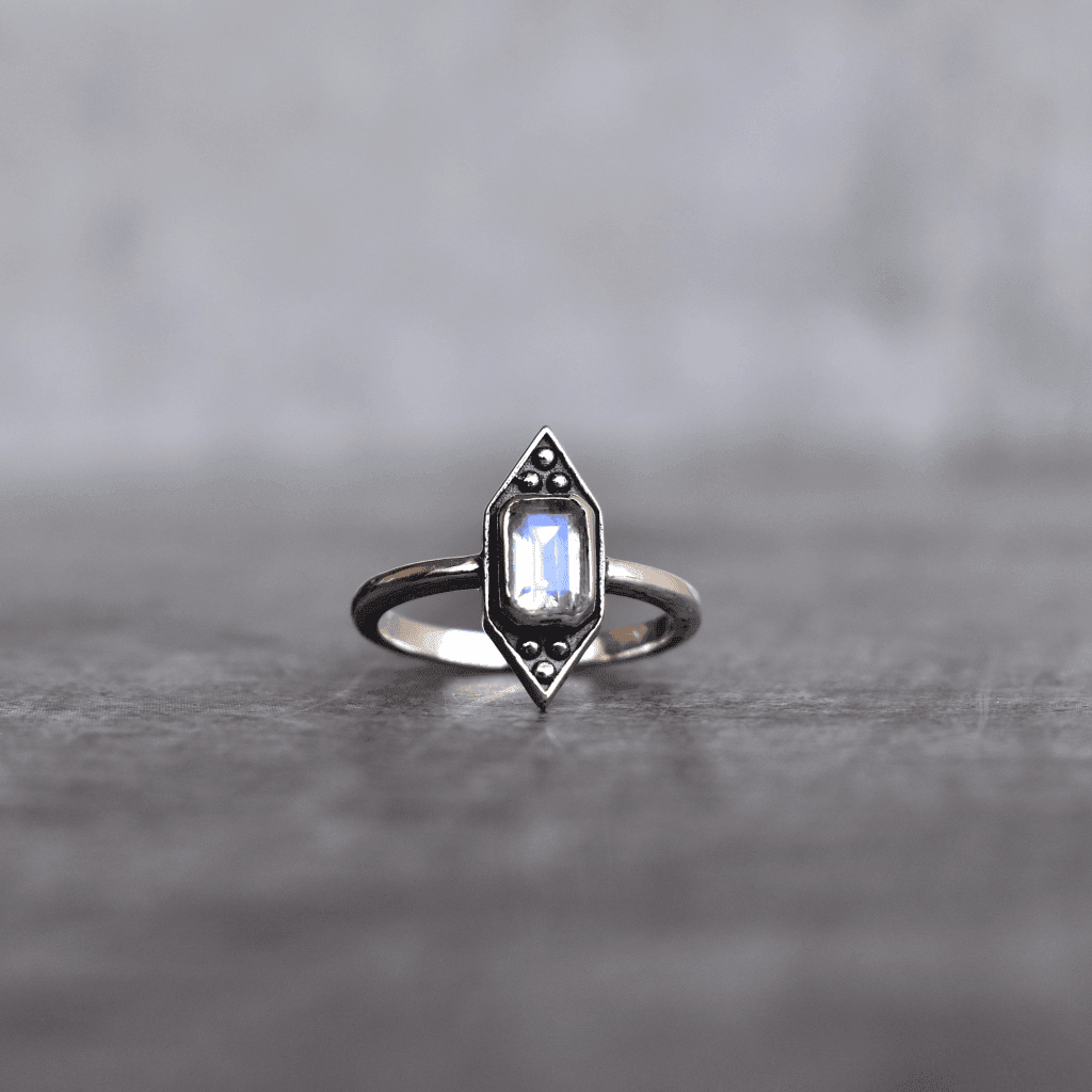 Celestial Sparkle - Moonstone Ring -