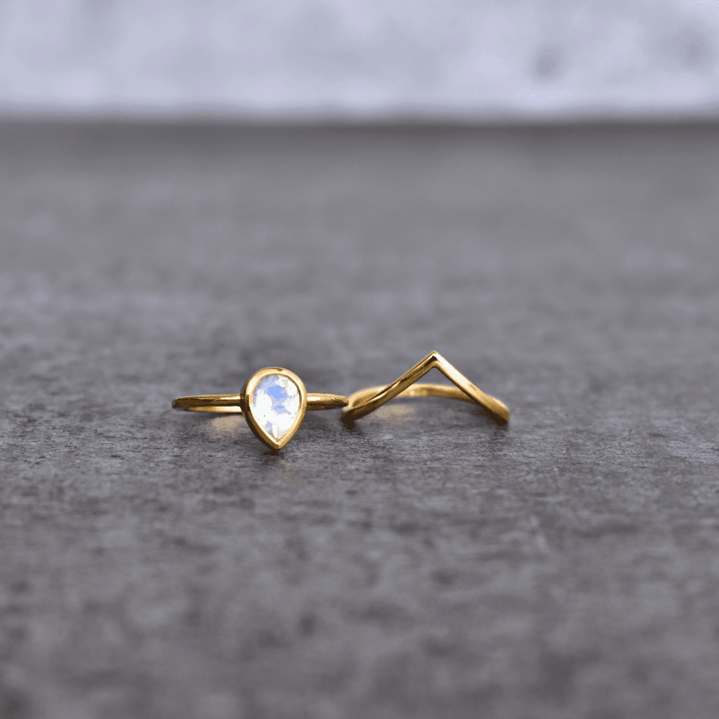 Celestial Teardrop - Moonstone Stack Set -