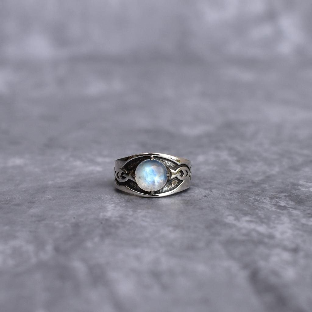 Celtic Noir - Moonstone Ring -