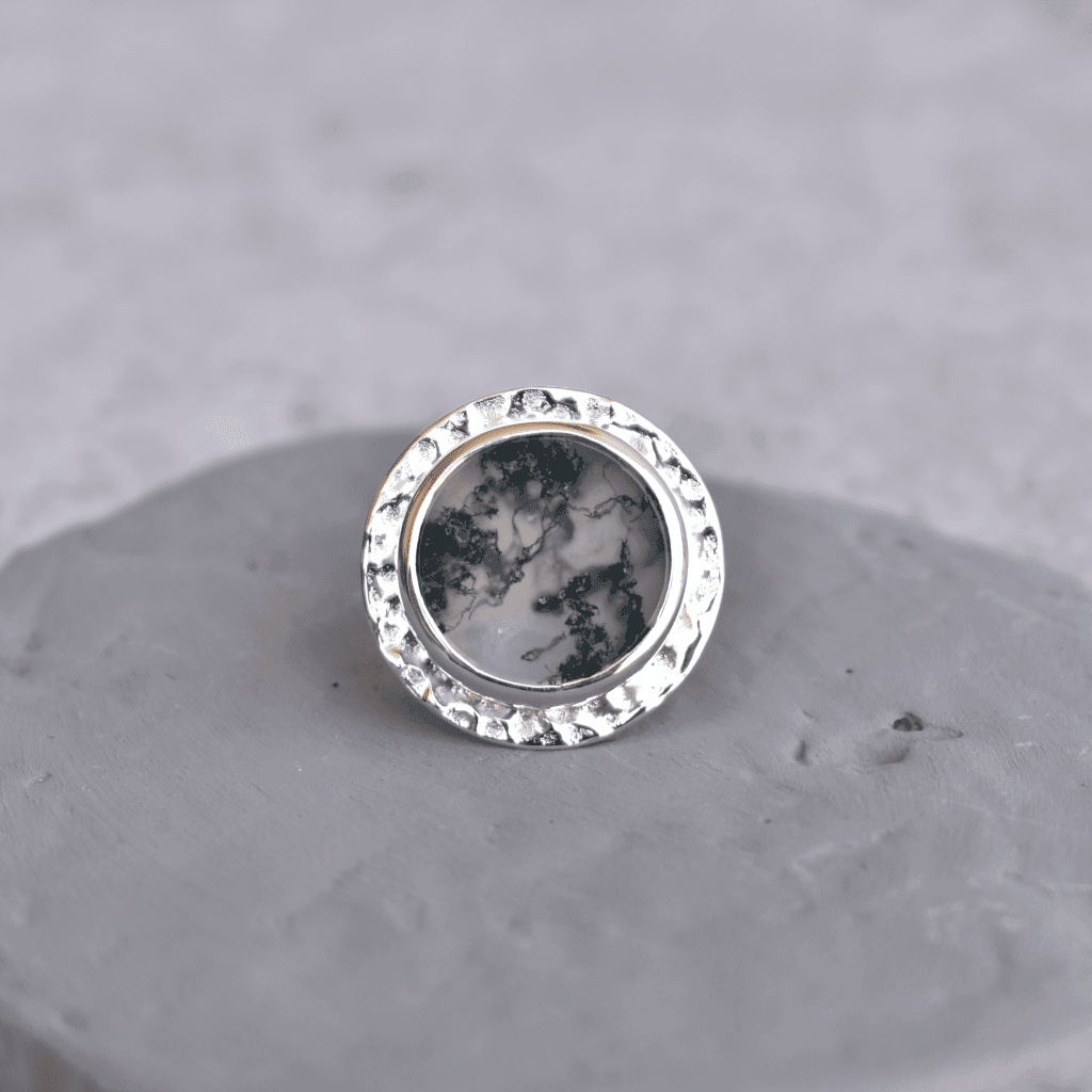 Coin Treasury - Moss Agate Ring -