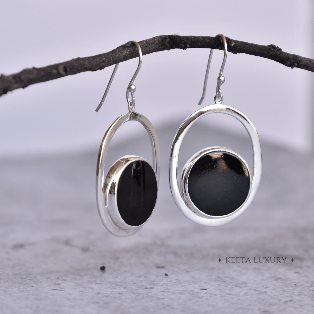 Coin Treasury - Onyx Earrings -