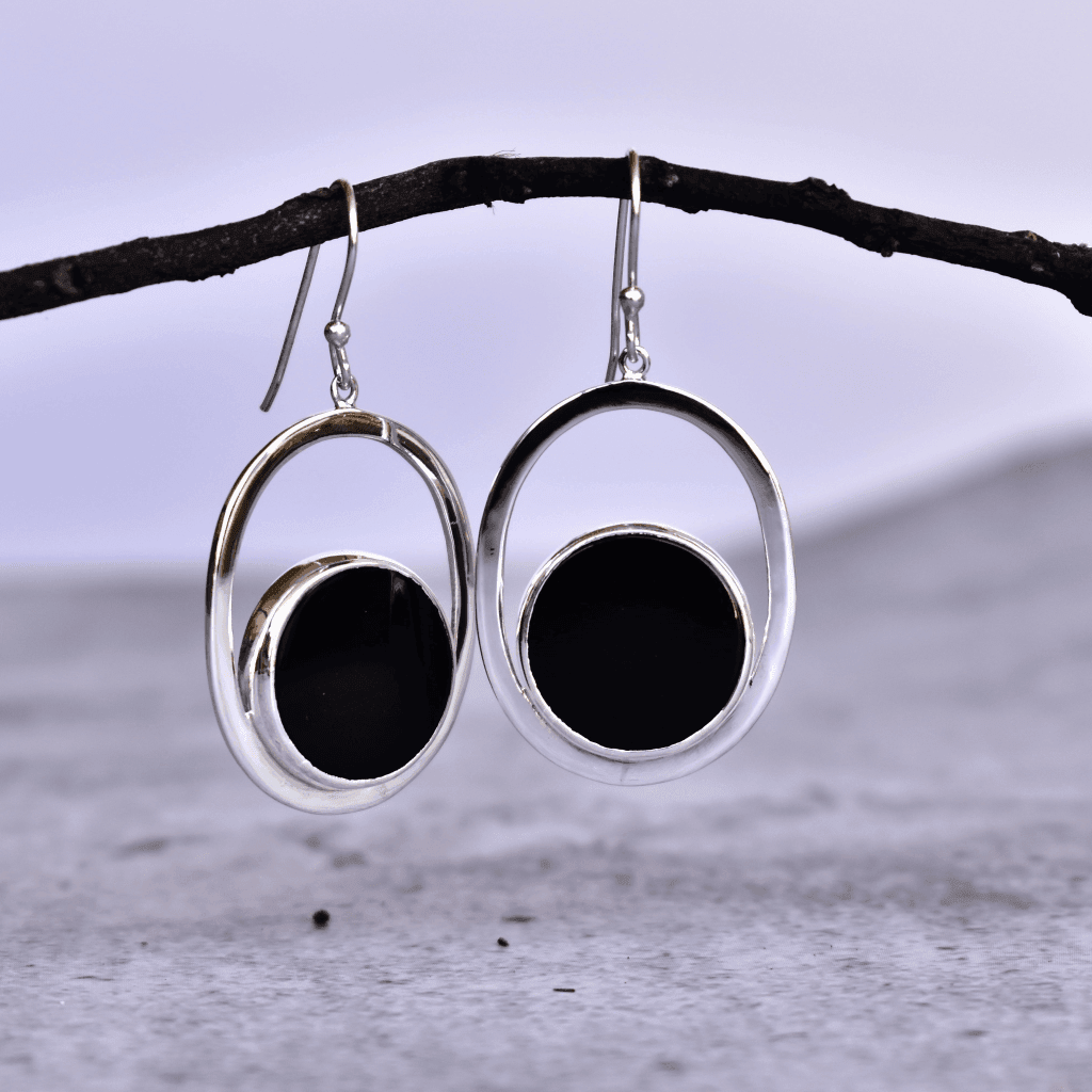 Coin Treasury - Onyx Earrings -