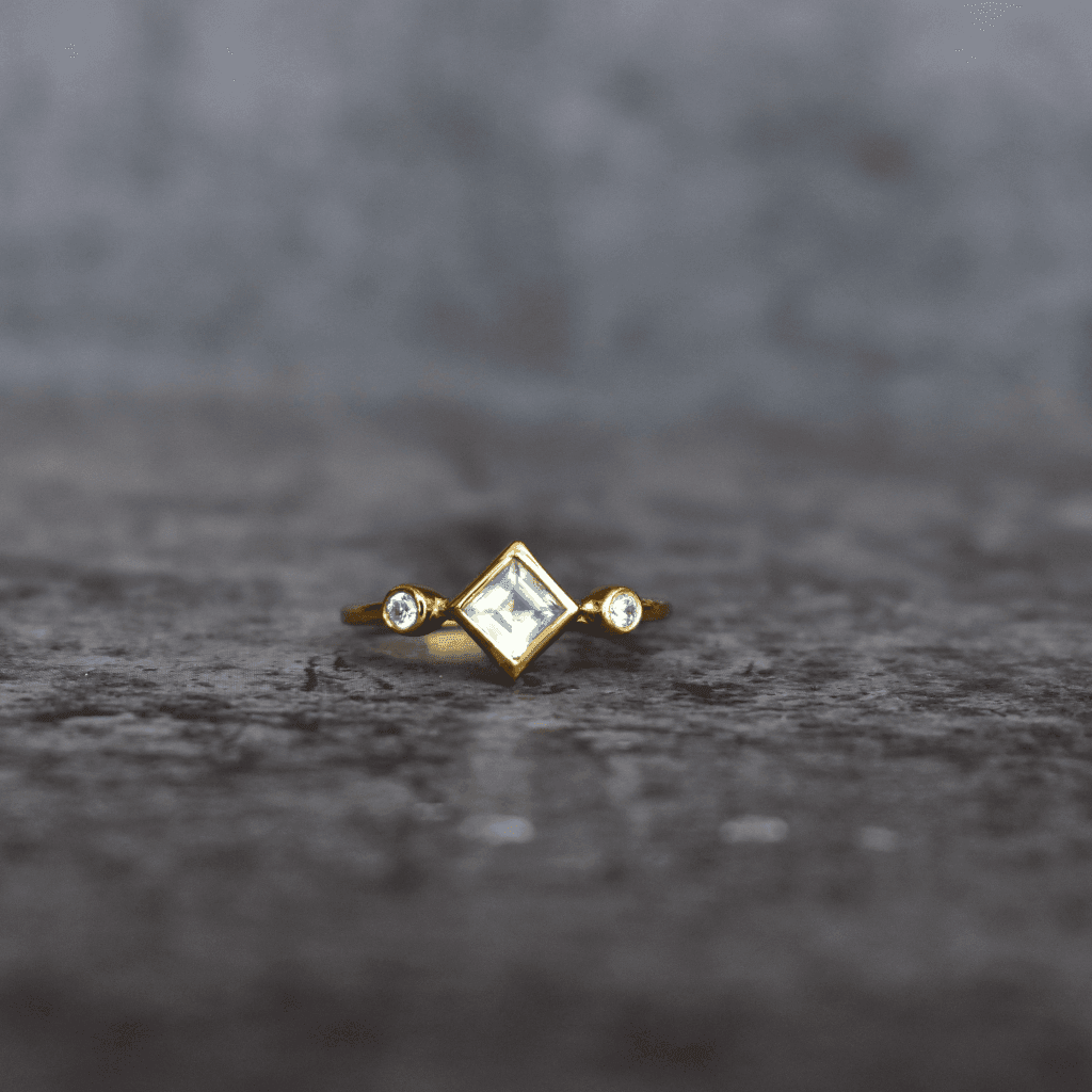 Crystal Crescent - Moonstone Ring -