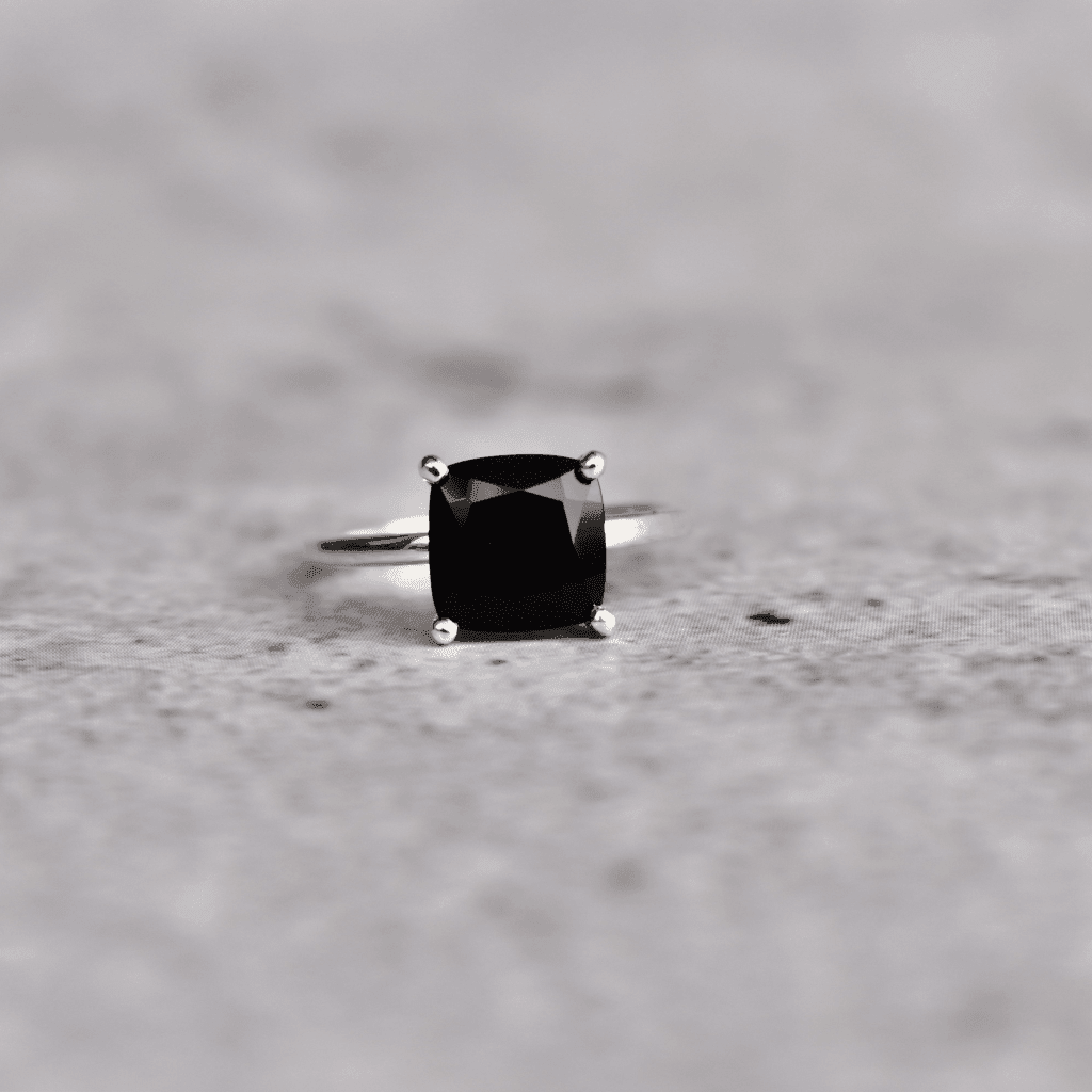 Cushion Beauty - Black Onyx Ring -