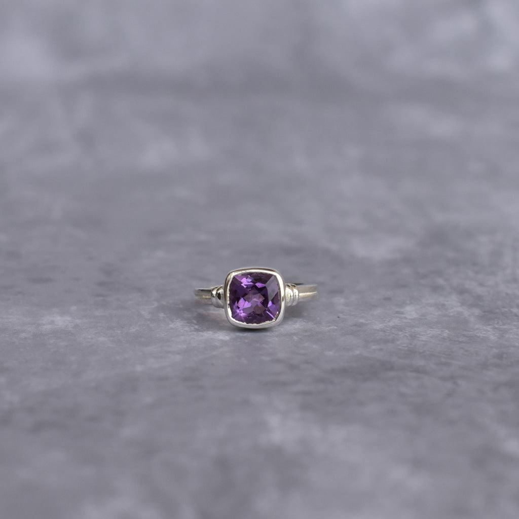 Cushion Charm - Amethyst Ring -