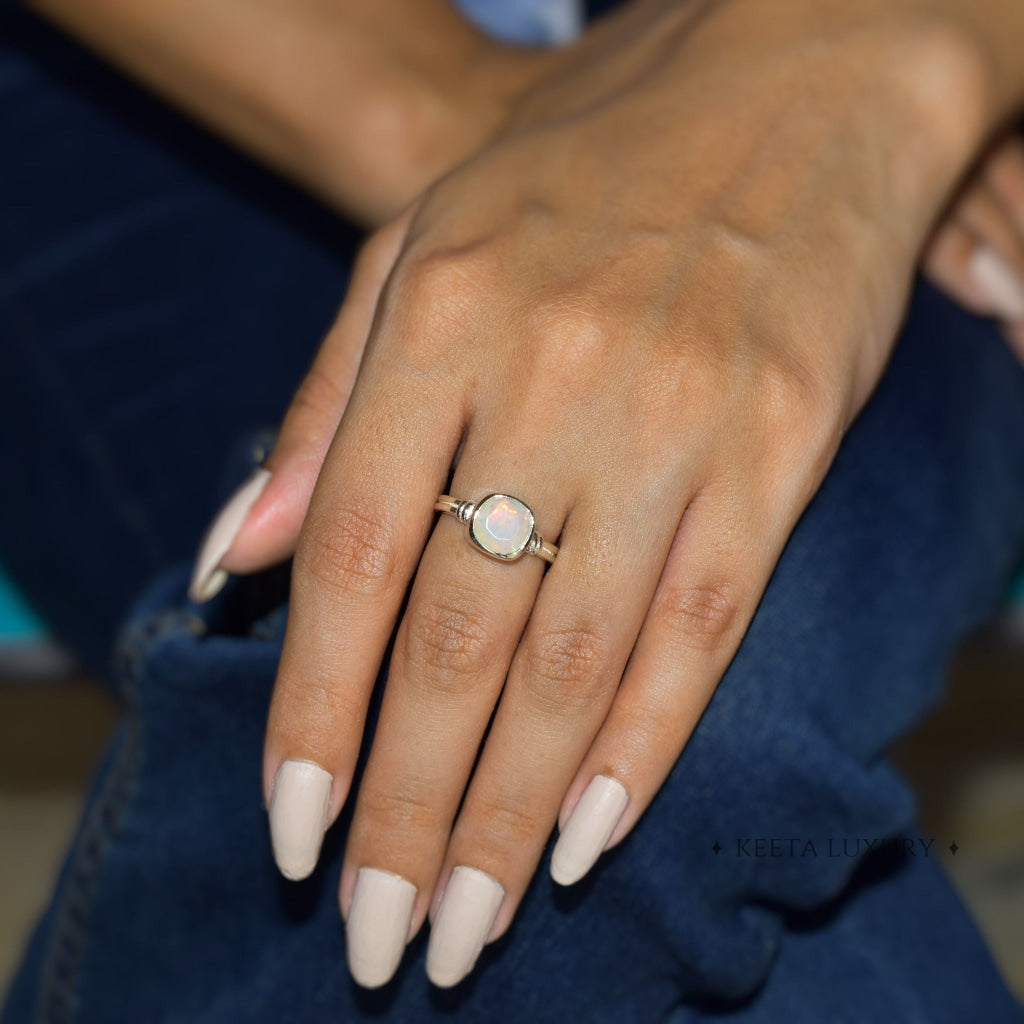 Cushion Charm - Opal Ring -