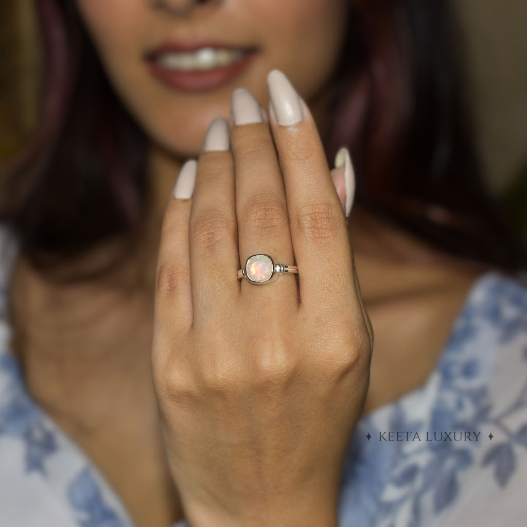 Cushion Charm - Opal Ring -