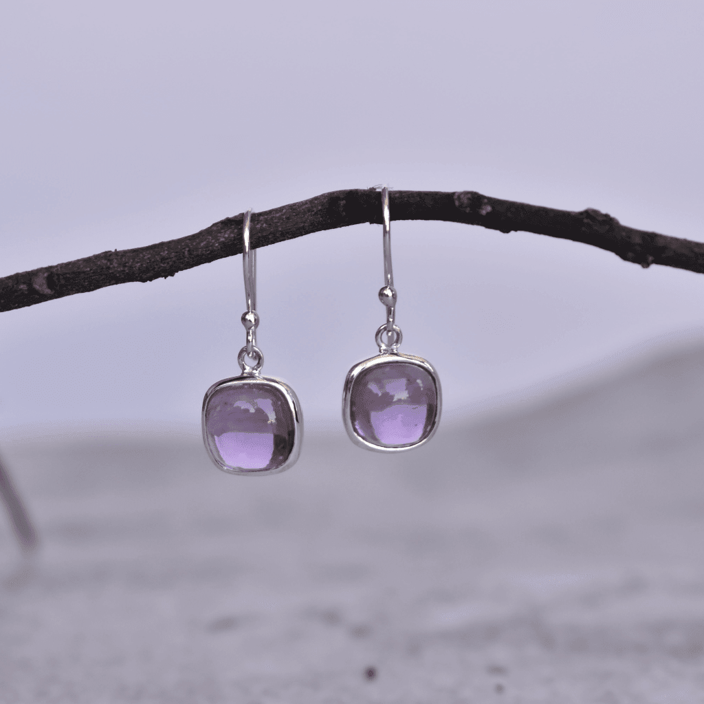 Cushion Conquer - Amethyst Earrings -