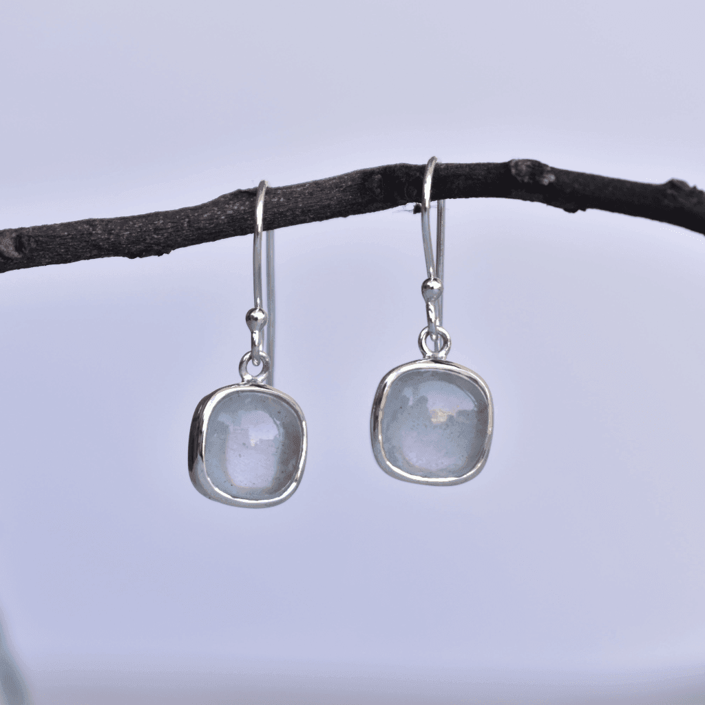 Cushion Conquer - Aquamarine Earrings -