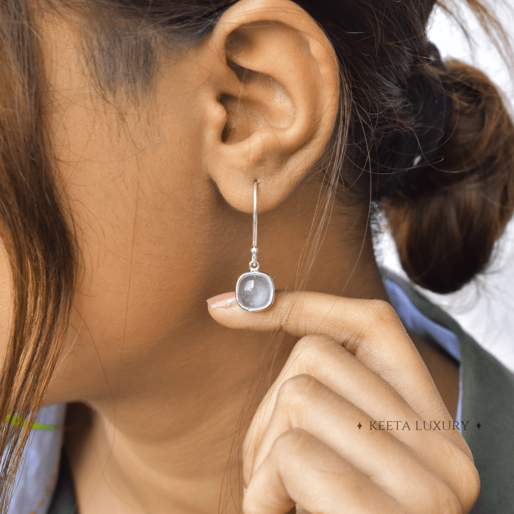 Cushion Conquer - Aquamarine Earrings -