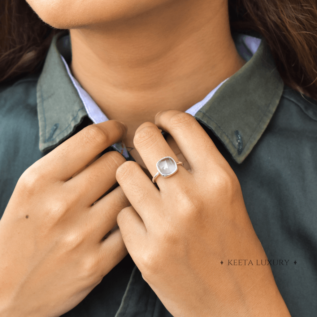 Cushion Conquer - Aquamarine Ring -