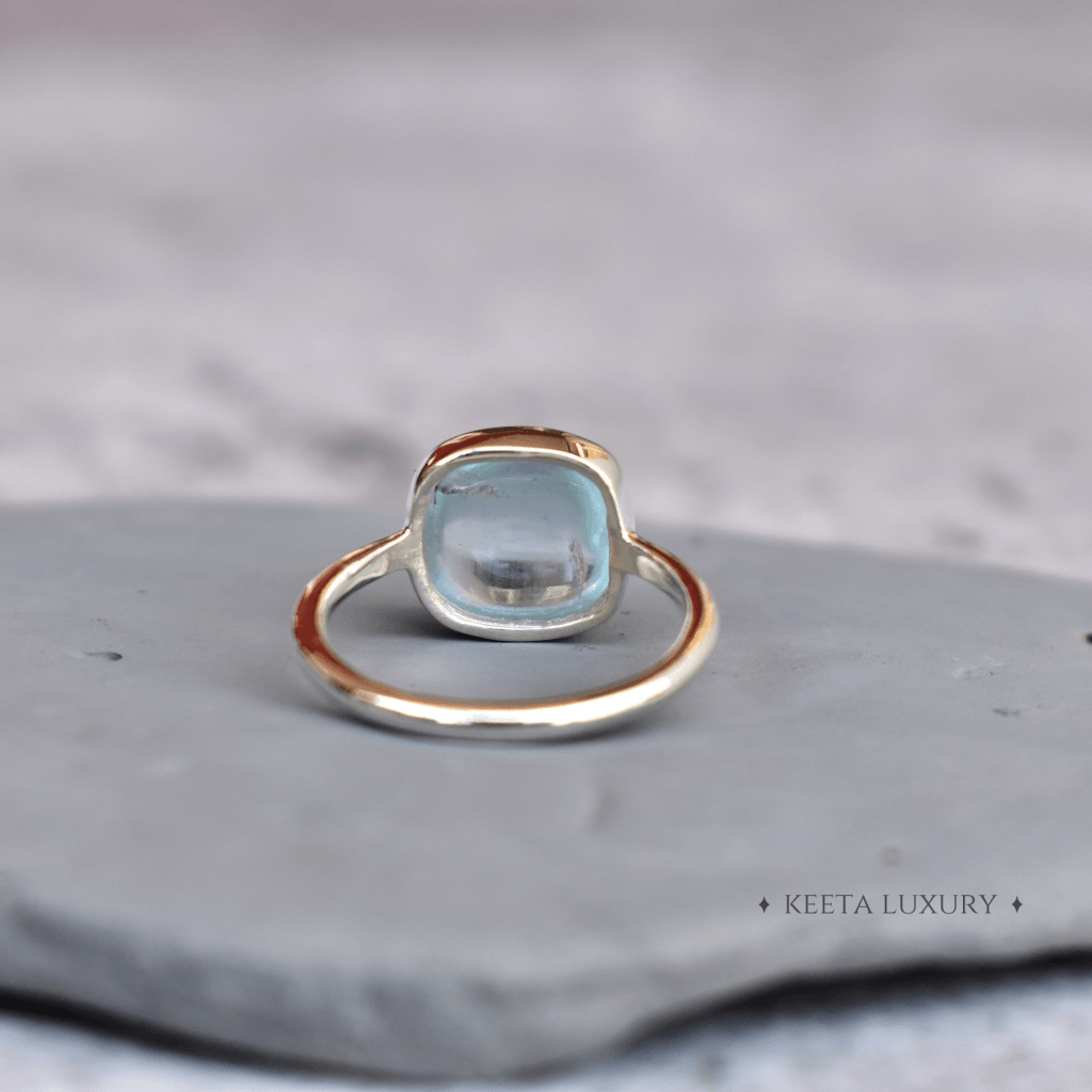 Cushion Conquer - Aquamarine Ring -