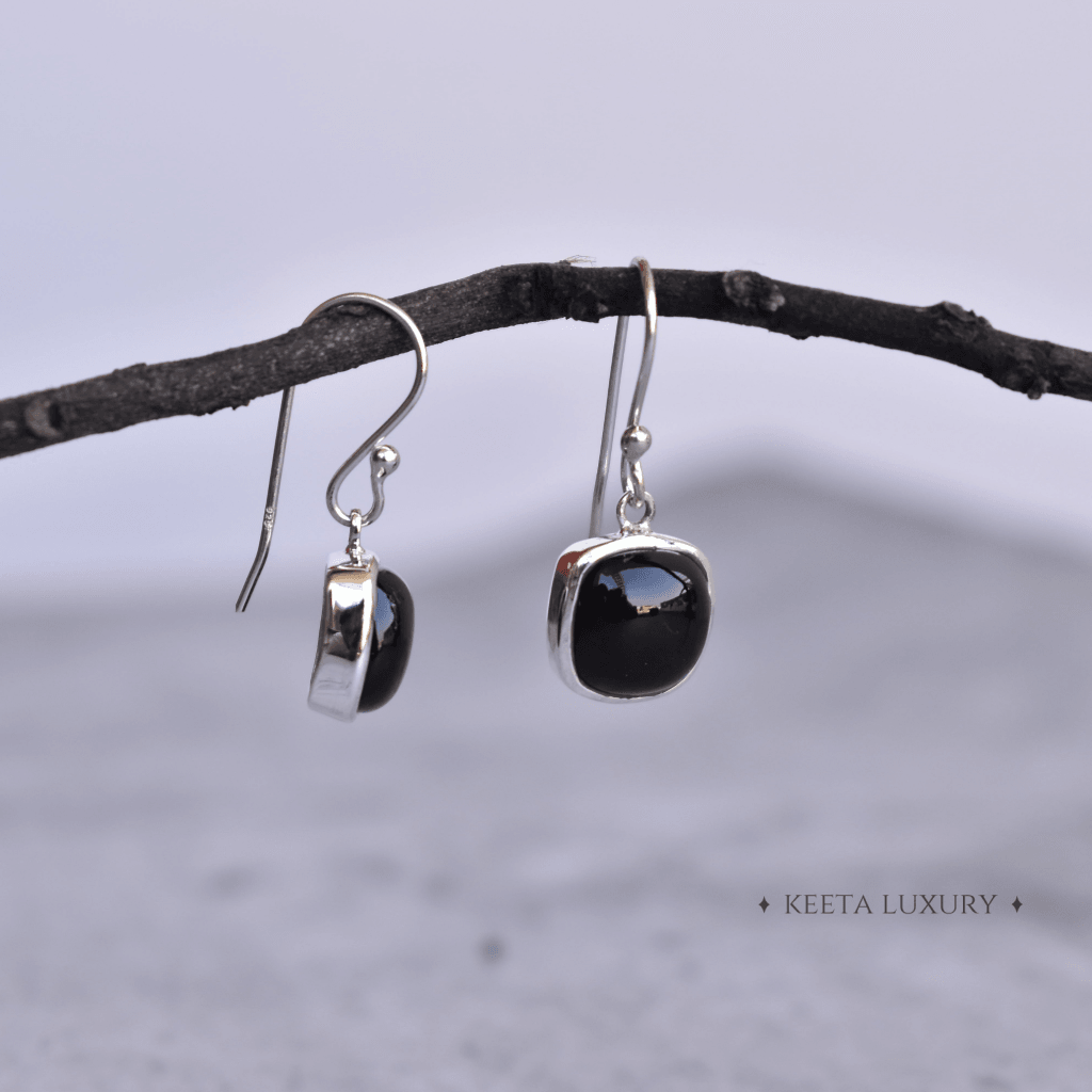 Cushion Conquer - Black Onyx Earrings -