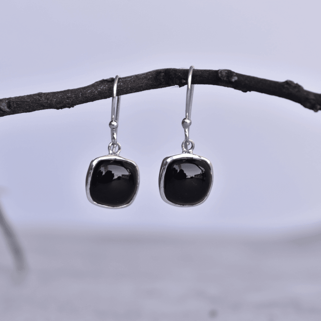 Cushion Conquer - Black Onyx Earrings -