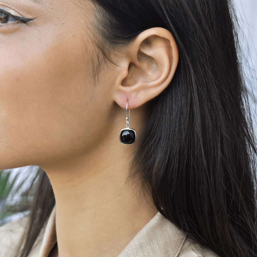 Cushion Conquer - Black Onyx Earrings -