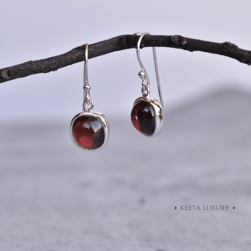 Cushion Conquer - Garnet Earrings -