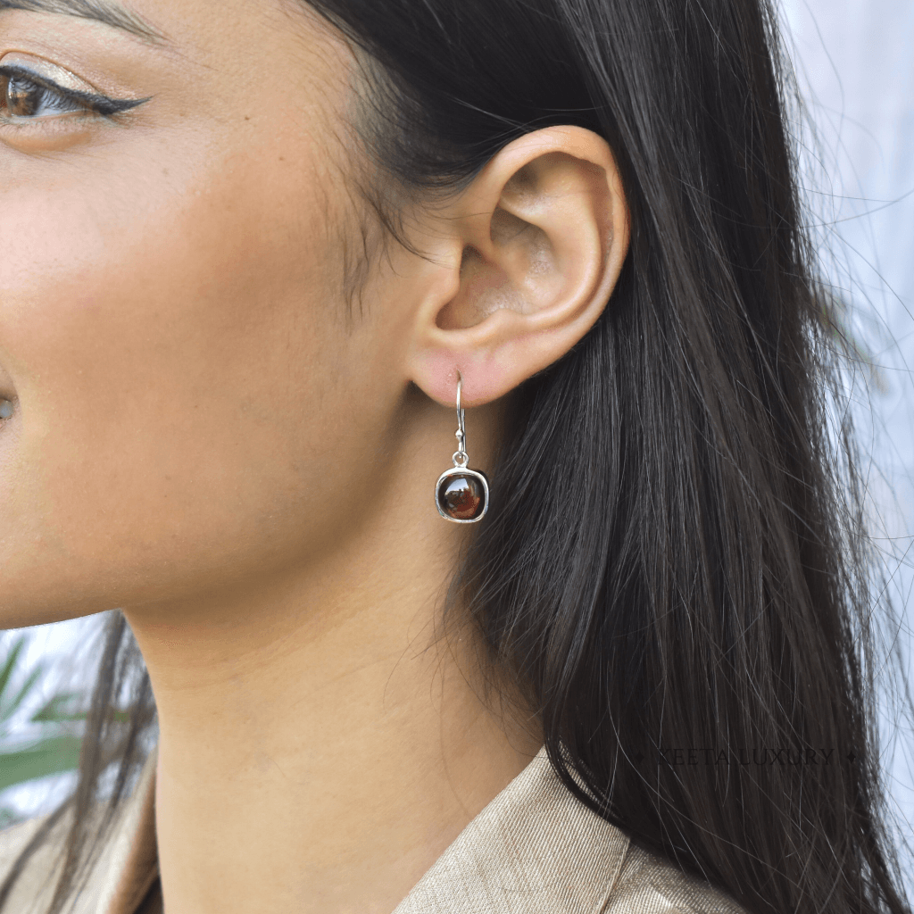 Cushion Conquer - Garnet Earrings -