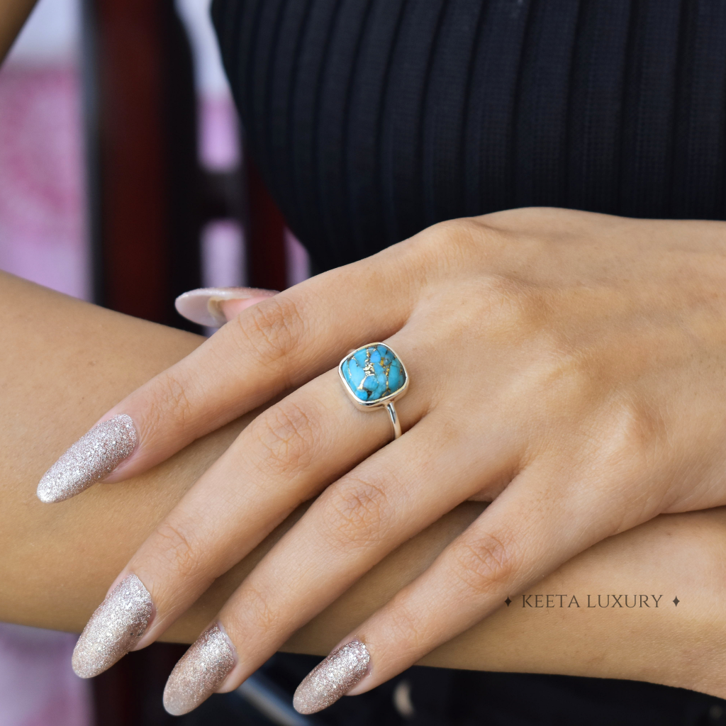 Cushion Conquer - Turquoise Ring -