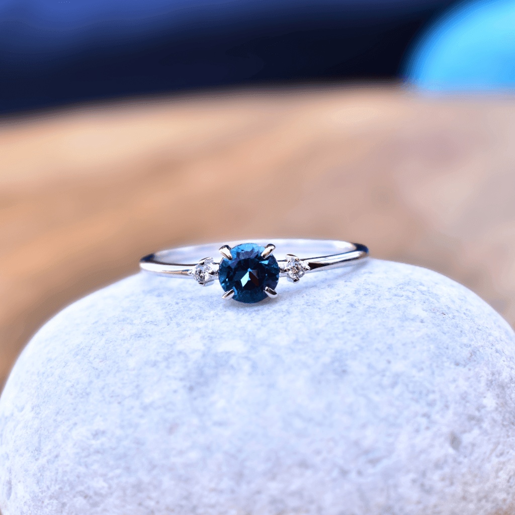 Dainty Breeze - Blue Topaz Ring -