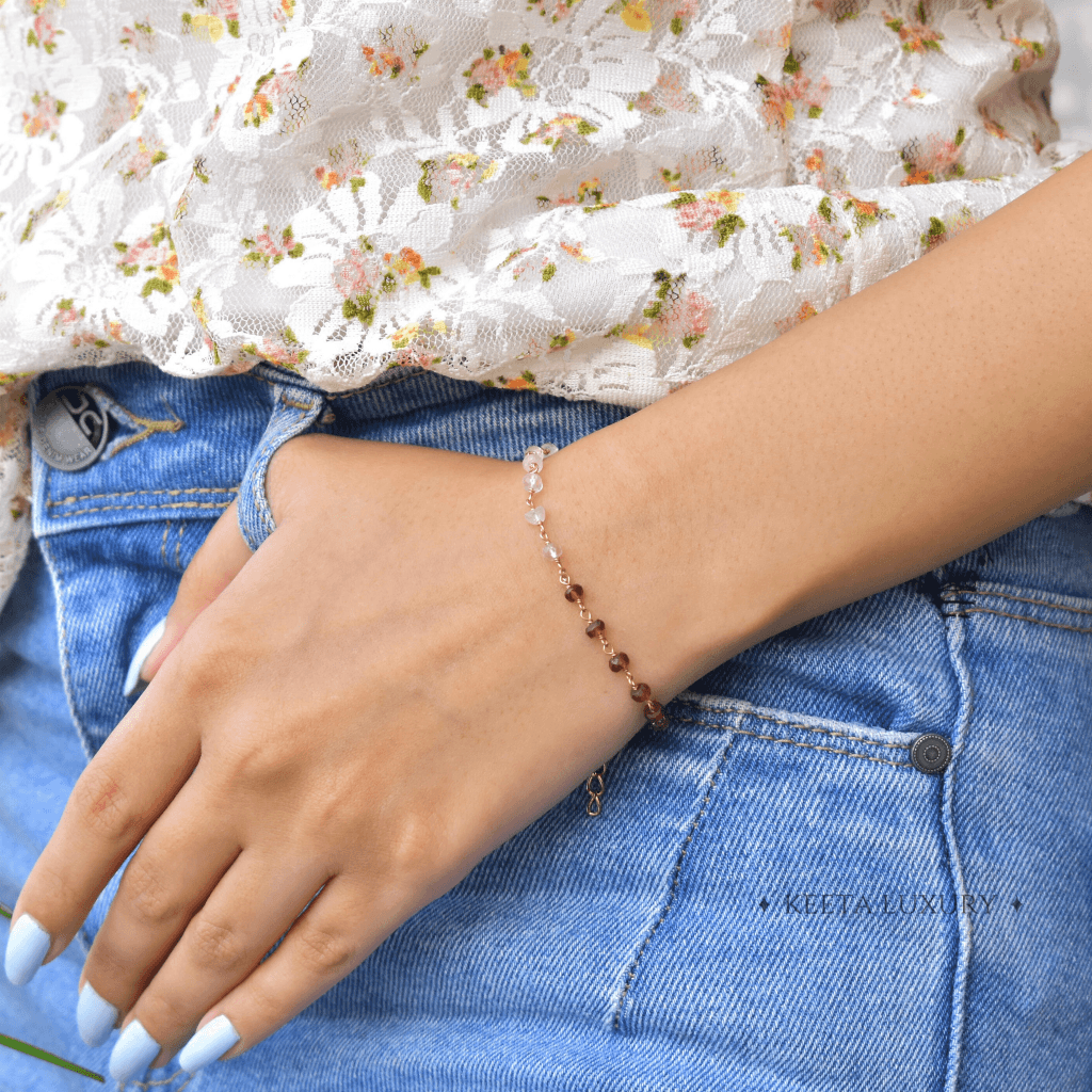 Divine Emotions - Rose Quartz & Garnet Bracelets -