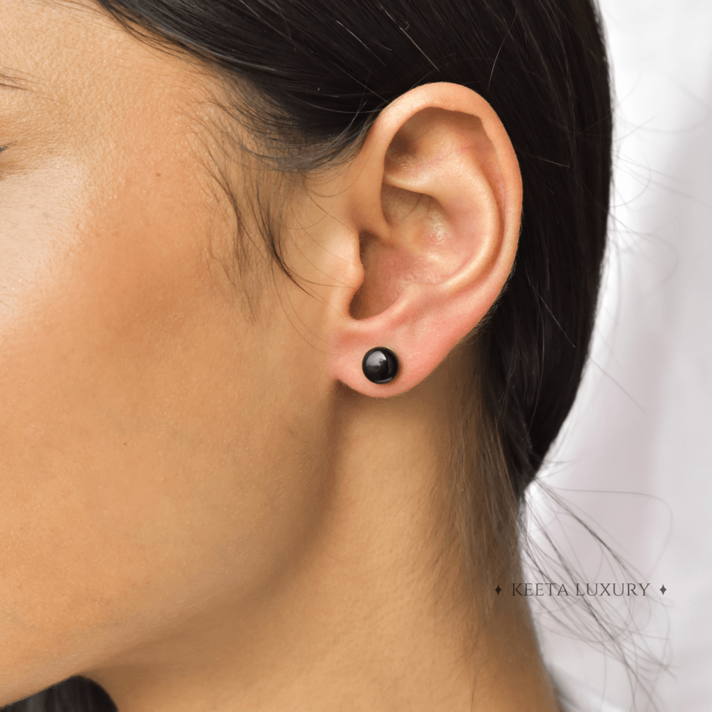 Dovey - Black Onyx Studs -