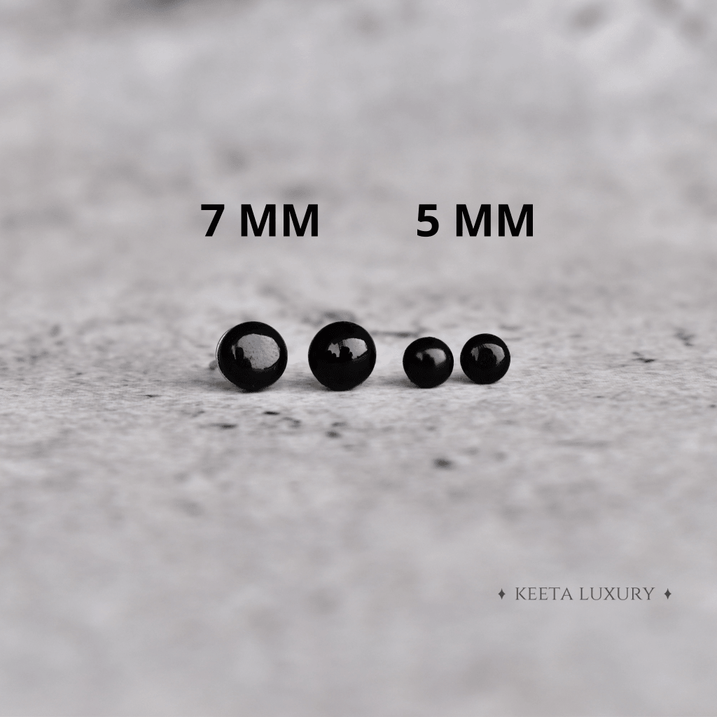 Dovey - Black Onyx Studs -