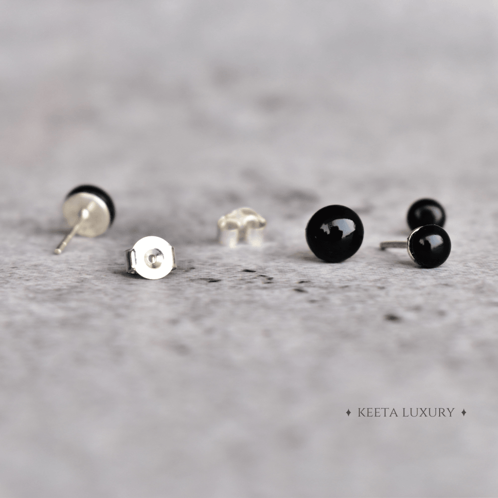 Dovey - Black Onyx Studs -