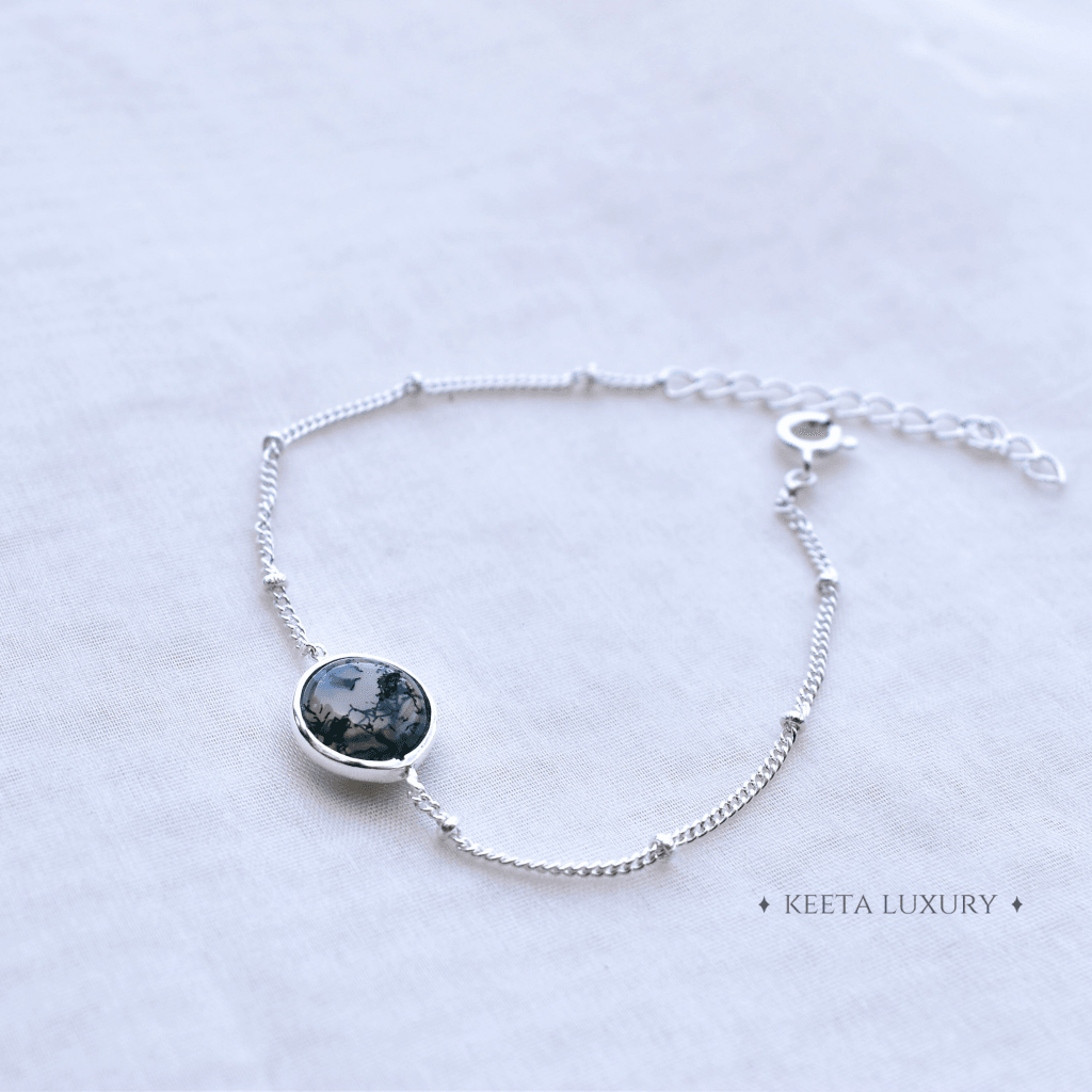 Earthy Elegance - Moss Agate Bracelets -
