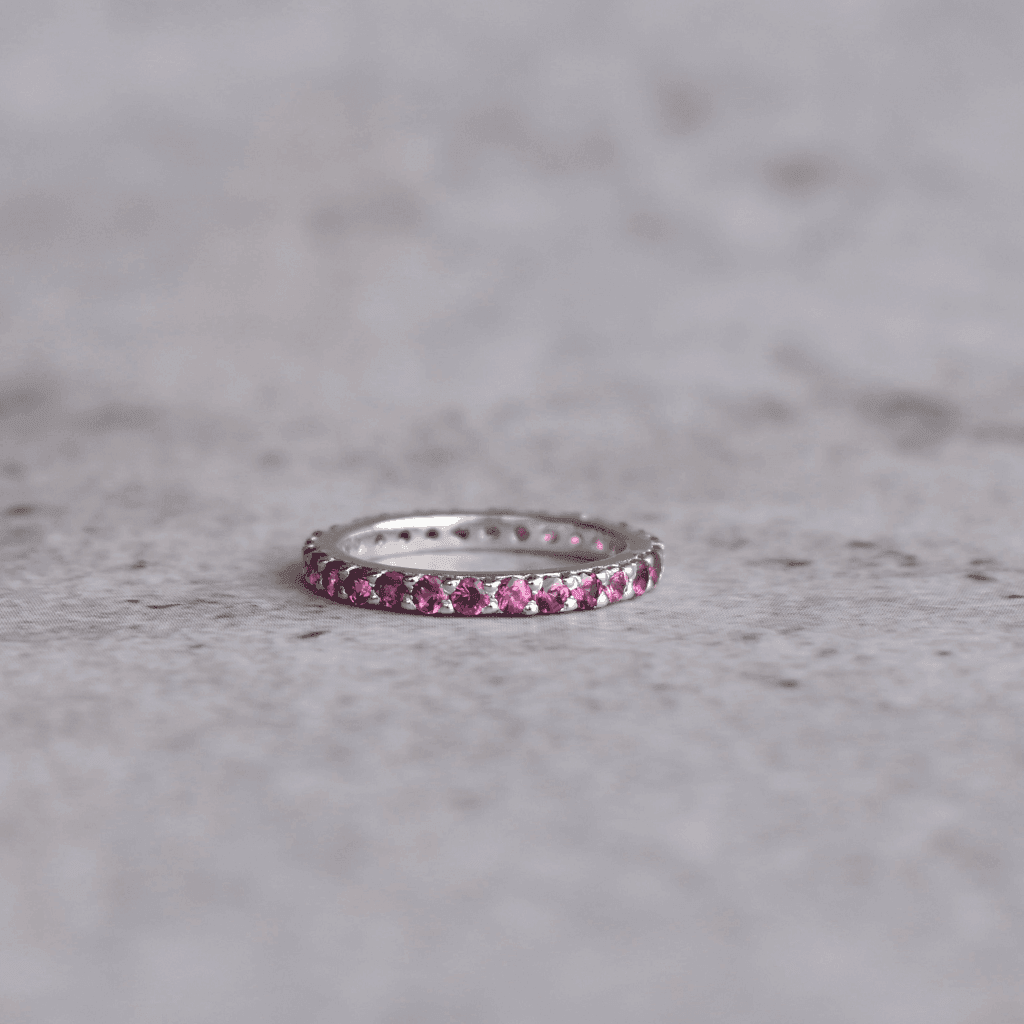 Eternal Bliss - Garnet Ring Band -