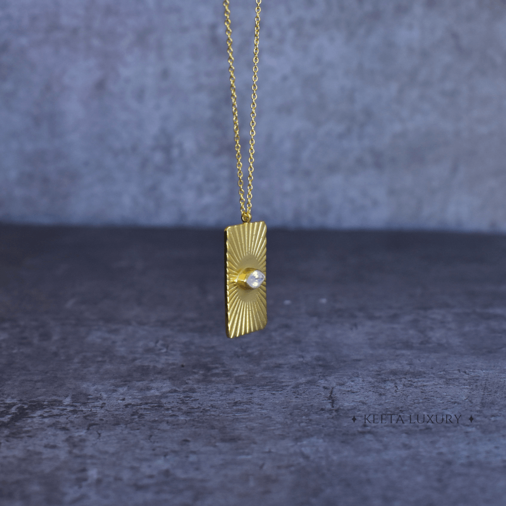 Evil Eye - Moonstone Necklace -