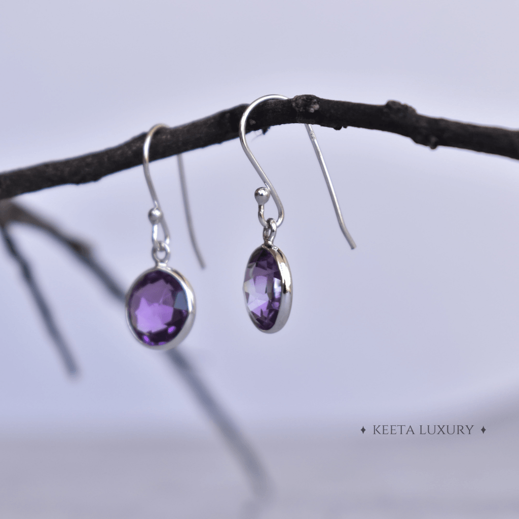 Facets Talk - Amethyst Earrings -