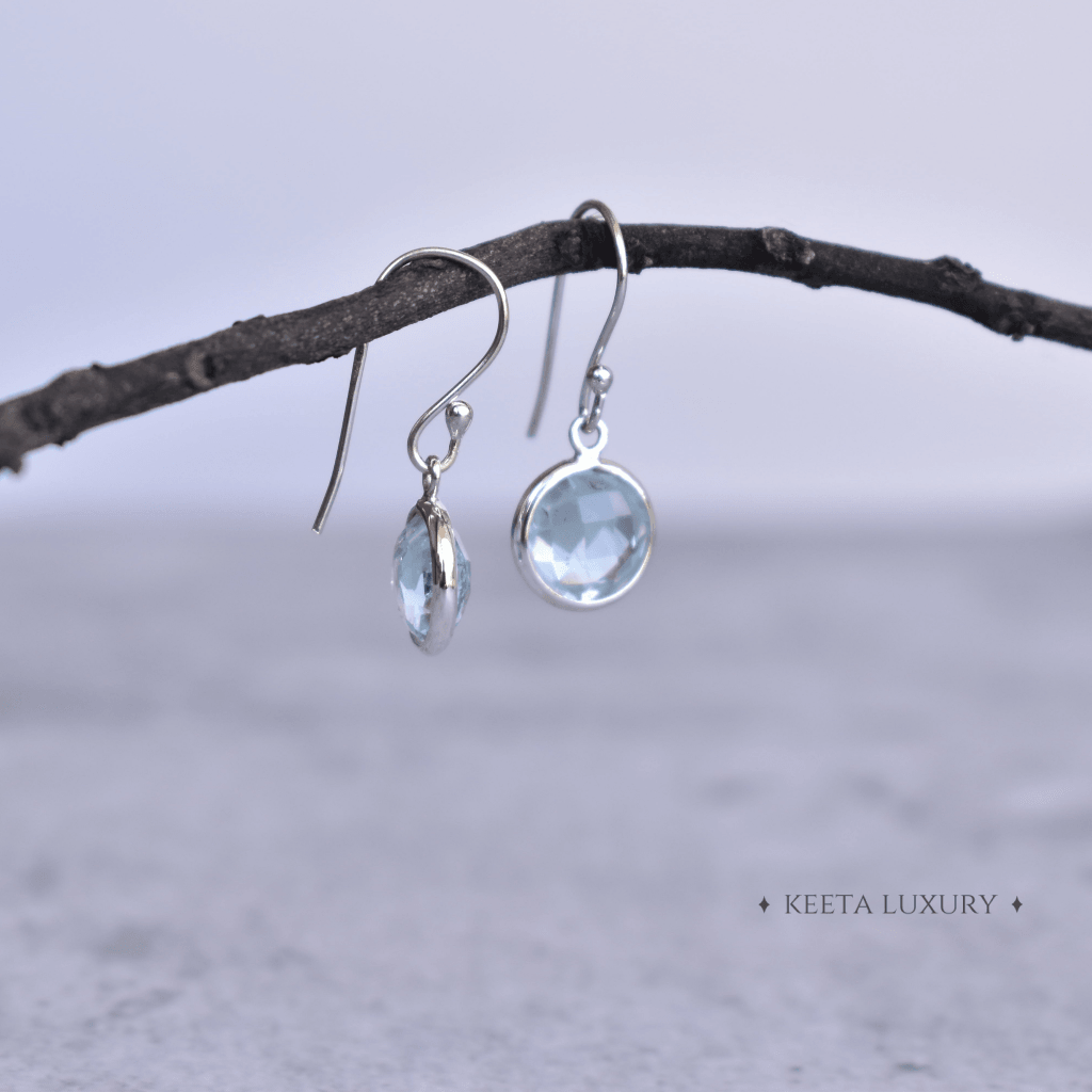 Facets Talk - Aquamarine earrings -