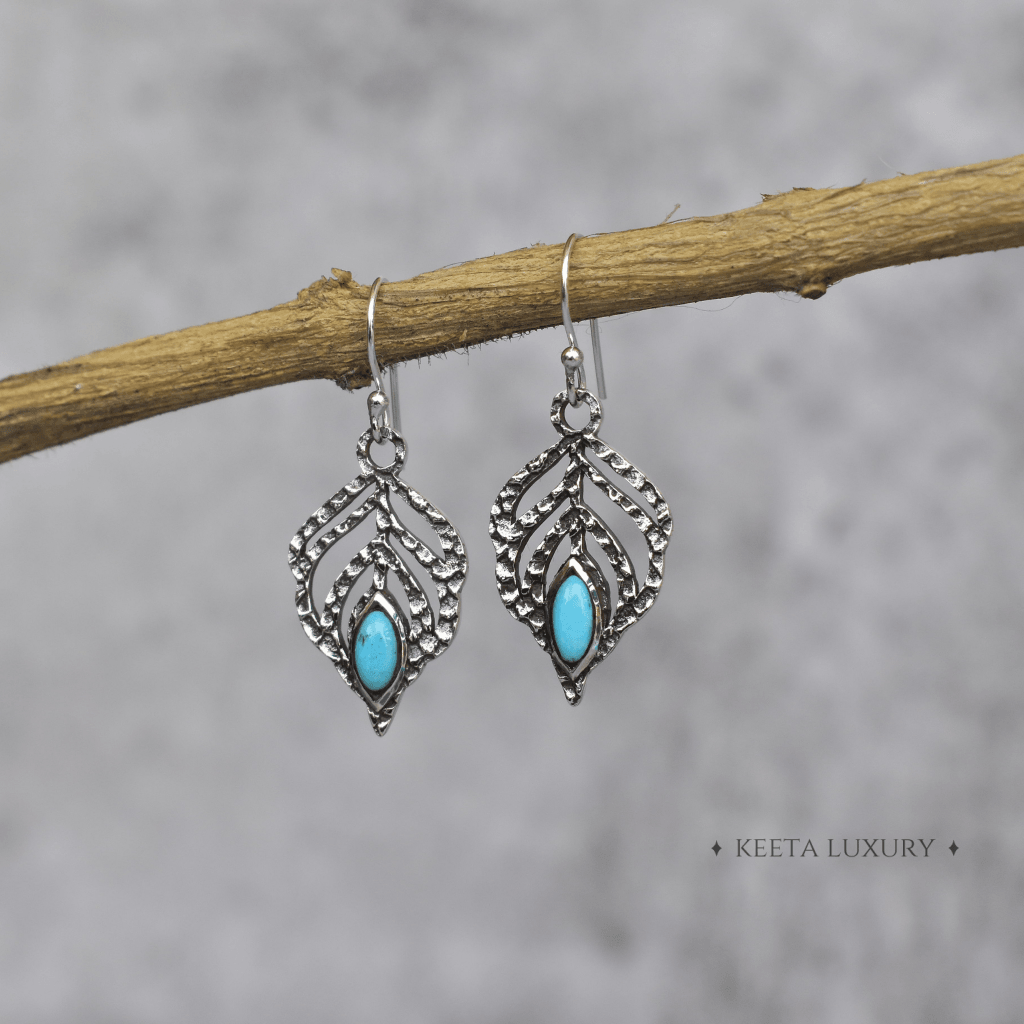 Feather - Turquoise Dangle -