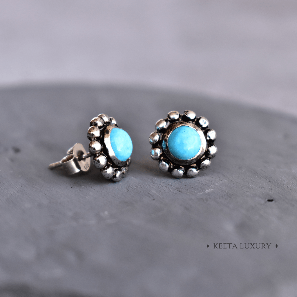 Flower Child - Turquoise Studs -