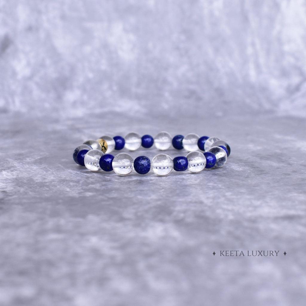 Focus - Clear Quartz & Lapis Lazuli Bracelet -