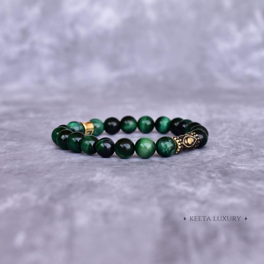 Gaze of Serenity - Green Tiger Eye Bracelet -