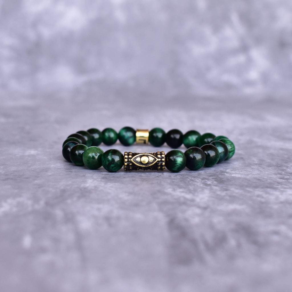 Gaze of Serenity - Green Tiger Eye Bracelet -