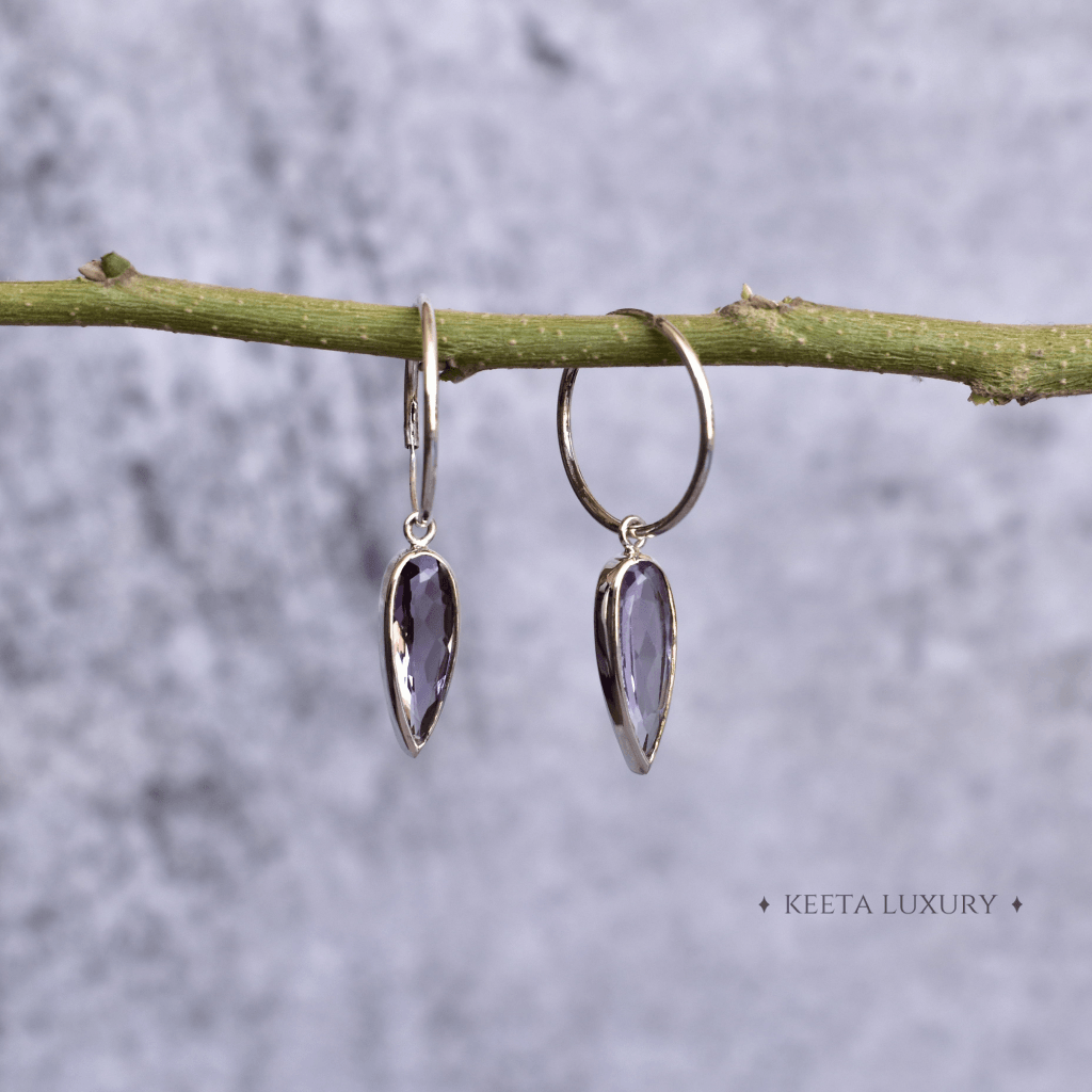 Glacier - Amethyst Earrings -