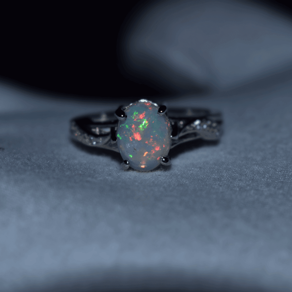 Glimmering Charm - Opal Nature Ring -