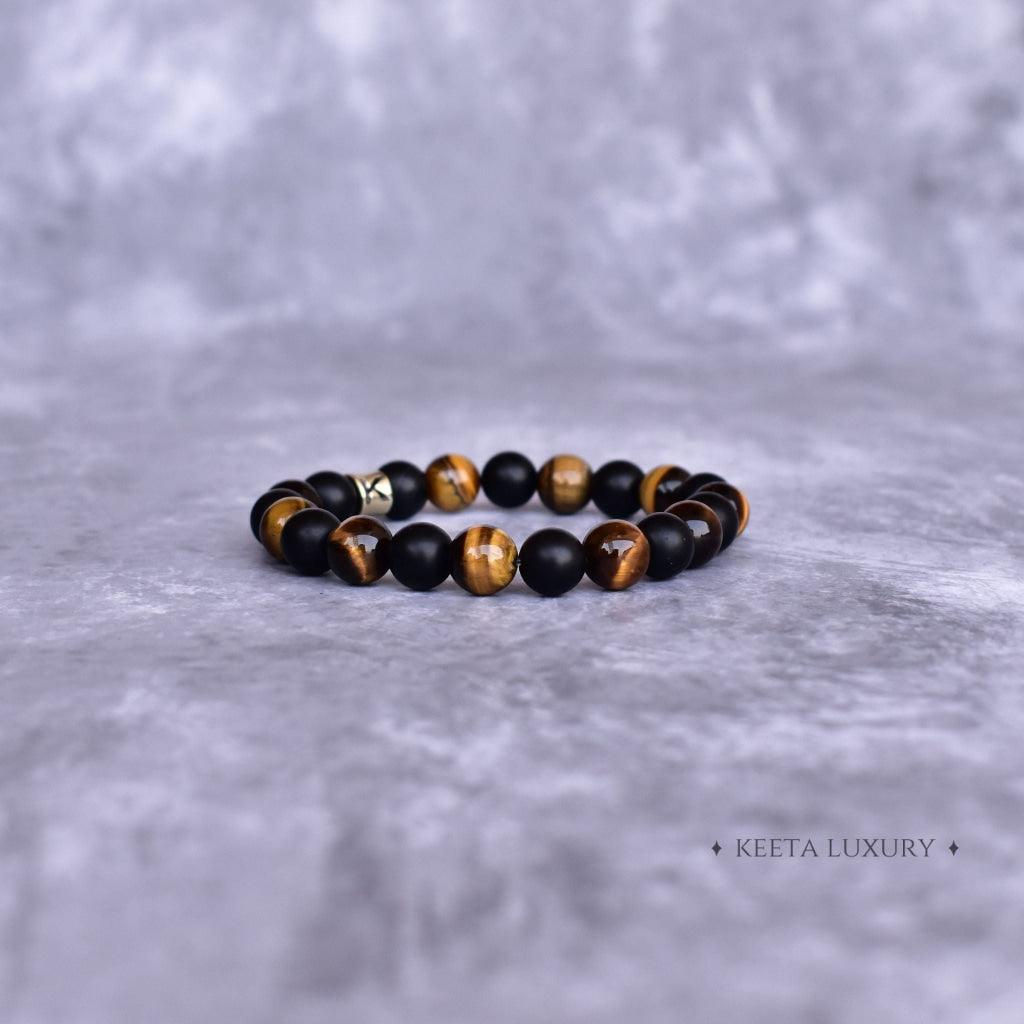 Golden Eclipse - Tiger Eye & Black Onyx Bracelet -