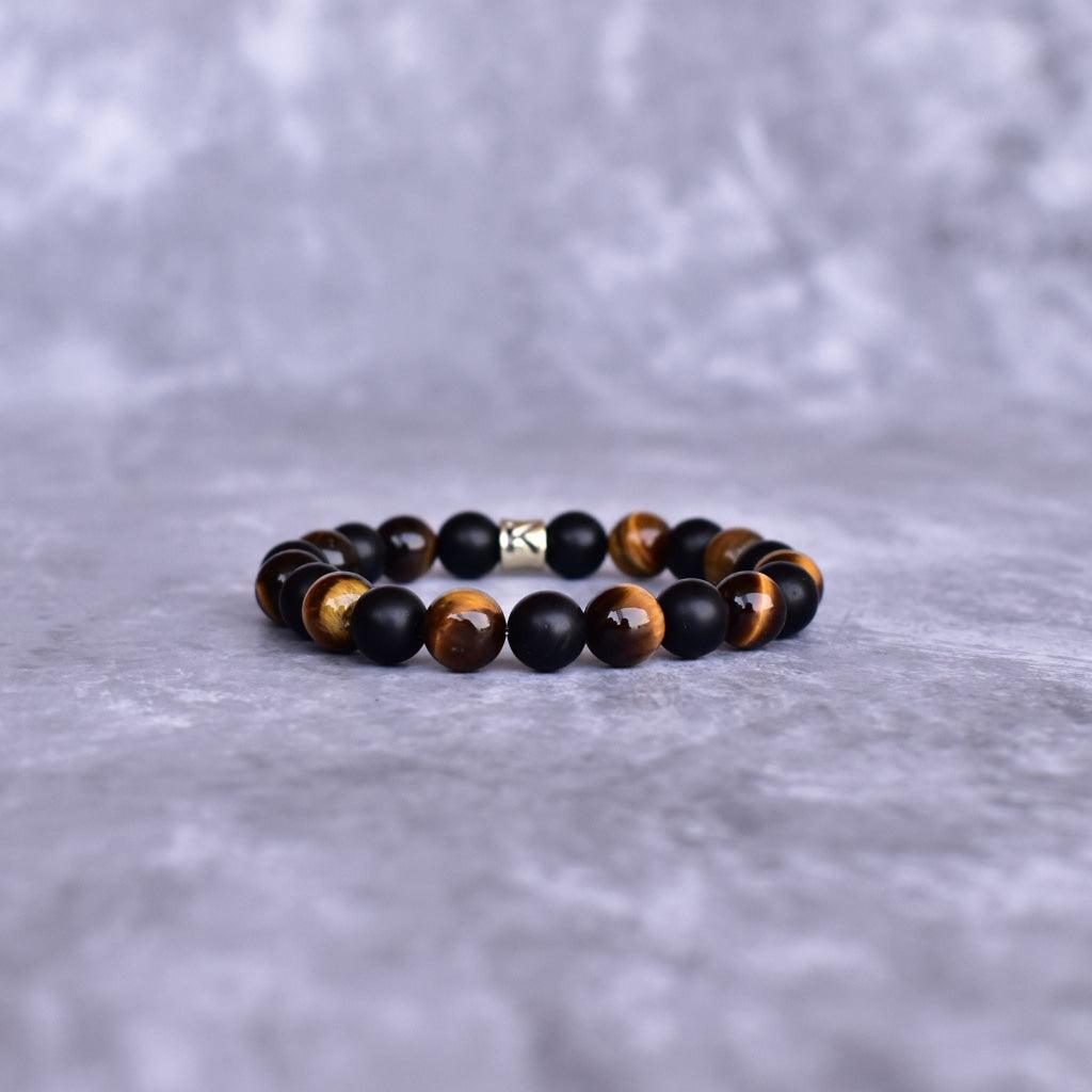 Golden Eclipse - Tiger Eye & Black Onyx Bracelet -