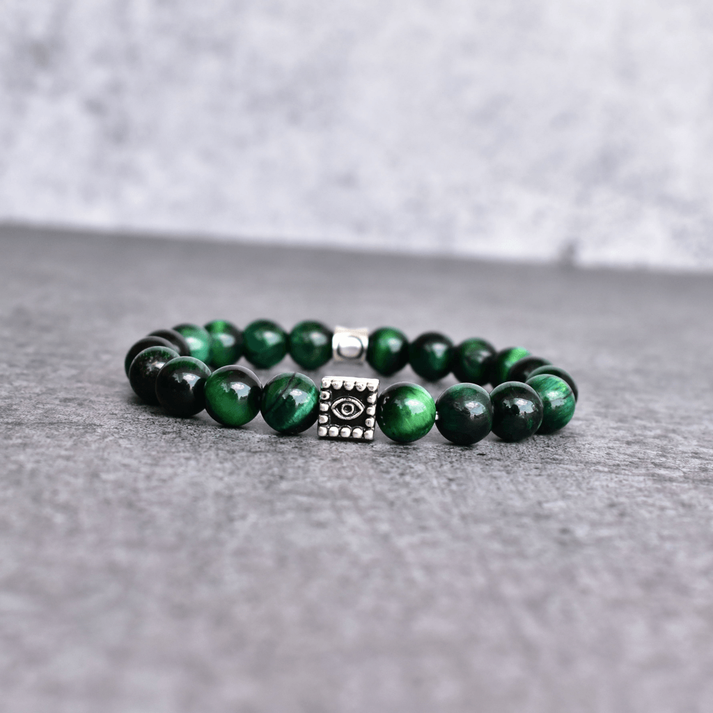 Green Horus - Green Tiger Eye Bracelet -