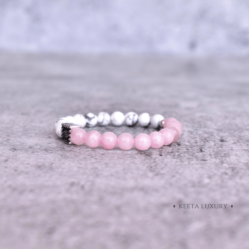 Guardian Eye - Rose Quartz & Howlite Bracelets -