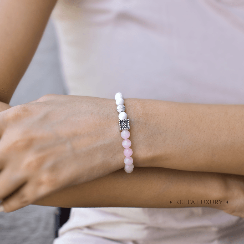 Guardian Eye - Rose Quartz & Howlite Bracelets -
